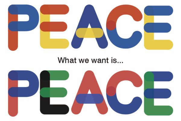 チャリティー用ロゴデザイン｜What we want is...PEACE.